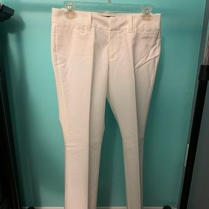 White stretch dress pants